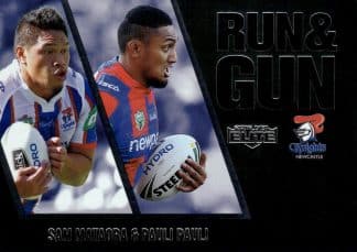 2016 NRL Elite Run & Gun Parallel - RGP16 Mataora & Pauli Newcastle Knights
