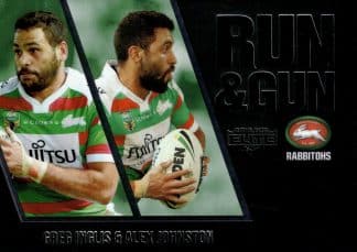 2016 NRL Elite Run & Gun Parallel - RGP23 Inglis & Johnston South Sydney Rabbitohs