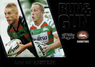 2016 NRL Elite Run & Gun Parallel - RGP24 Gray & Clark South Sydney Rabbitohs