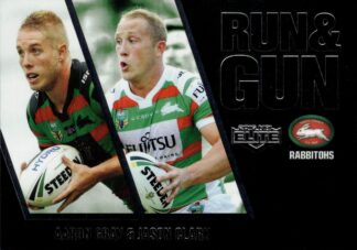 2016 NRL Elite Run & Gun Parallel - RGP24 Gray & Clark South Sydney Rabbitohs