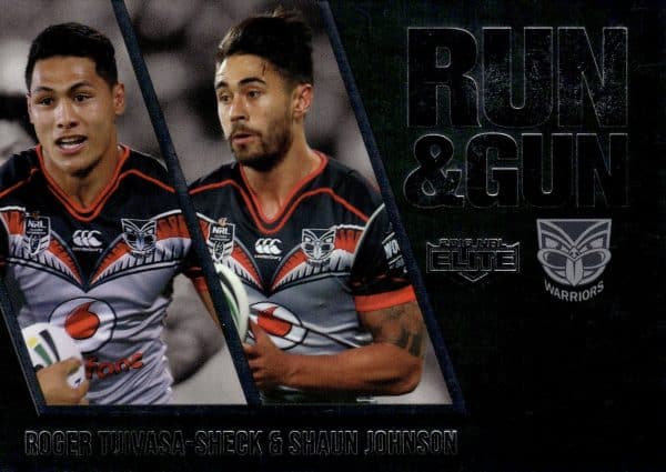 2016 NRL Elite Run & Gun Parallel - RGP29 Tuivasa-Sheck & Johnson Warriors