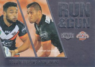 2016 NRL Elite Run & Gun Parallel - RGP31 Nofoaluma & Simona Wests Tigers
