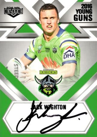 2016 NRL Elite Young Guns Signature - YG02 Jack Wighton Canberra Raiders