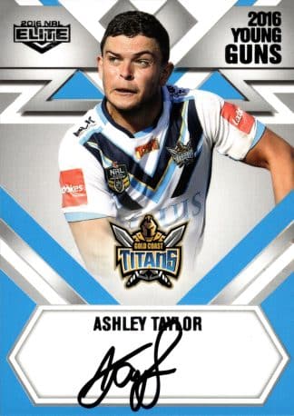 2016 NRL Elite Young Guns Signature - YG05 Ashley Taylor Gold Coast Titans