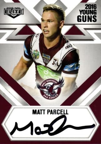 2016 NRL Elite Young Guns Signature - YG06 Matt Parcell Manly Sea Eagles