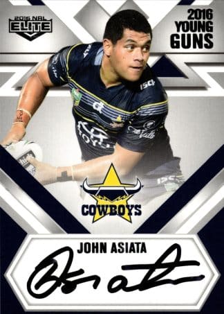 2016 NRL Elite Young Guns Signature - YG09 John Asiata North QLD Cowboys