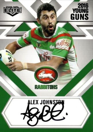 2016 NRL Elite Young Guns Signature - YG12 Alex Johnston South Sydney Rabbitohs