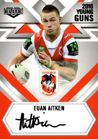 2016 NRL Elite Young Guns Signature - YG13 Euan Aitken St George Dragons