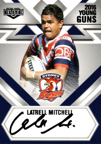 2016 NRL Elite Young Guns Signature - YG14 Latrell Mitchell Sydney Roosters