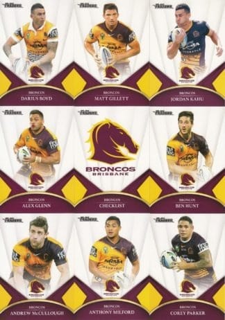 2016 NRL Traders Base Team Set - Brisbane Broncos