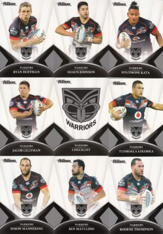 2016 NRL Traders Base Team Set - Warriors