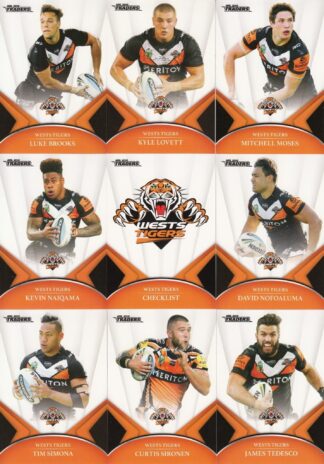 2016 NRL Traders Base Team Set - Wests Tigers