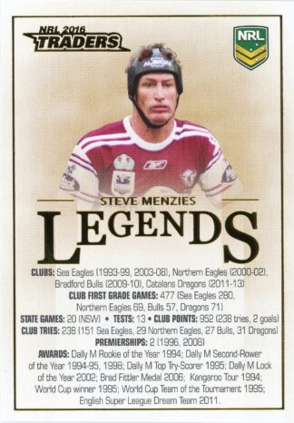 2016 NRL Traders Legends Case Cards