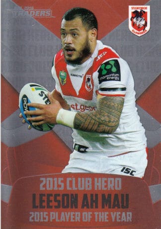 2016 NRL Traders Club Hero - CH25 Leeson Ah Mau St George Dragons