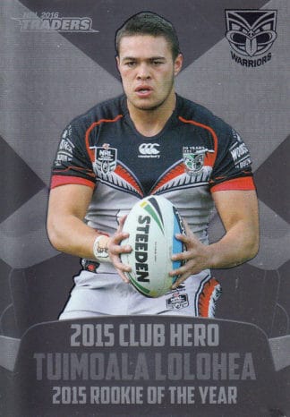 2016 NRL Traders Club Hero - CH30 Tuimoala Lolohea Warriors