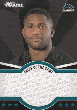 2016 NRL Traders Faces Of The Game - FOTG32 James Segeyaro Penrith Panthers