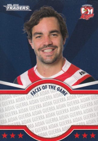 2016 NRL Traders Faces Of The Game - FOTG40 Aidan Guerra Sydney Roosters