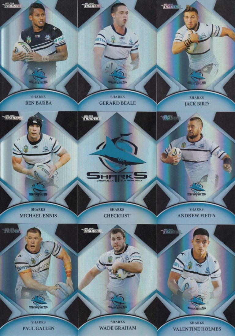 2016 NRL Traders Silver Parallel Team Set - Cronulla Sharks