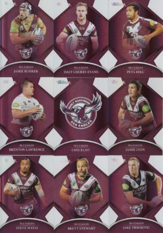 2016 NRL Traders Silver Parallel Team Set - Manly Sea Eagles