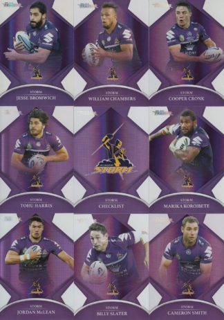 2016 NRL Traders Silver Parallel Team Set - Melbourne Storm