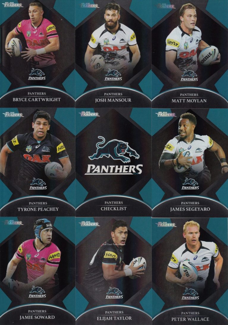 2016 NRL Traders Silver Parallel Team Set - Penrith Panthers