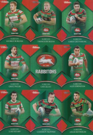 2016 NRL Traders Silver Parallel Team Set - South Sydney Rabbitohs