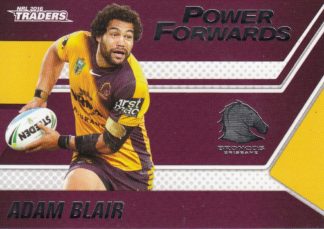 2016 NRL Traders Power Forwards - PF01 Adam Blair Brisbane Broncos
