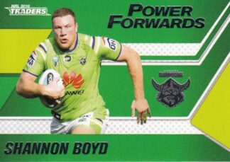 2016 NRL Traders Power Forwards - PF02 Shannon Boyd Canberra Raiders