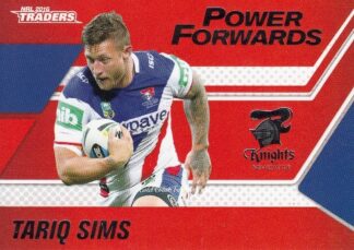 2016 NRL Traders Power Forwards - PF08 Tariq Sims Newcastle Knights
