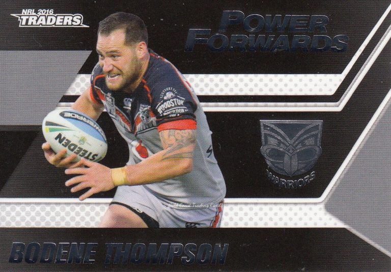 2016 NRL Traders Power Forwards - PF15 Bodene Thompson Warriors
