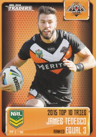 2016 NRL Traders Pieces Of The Puzzle - PP02 James Tedesco Wests Tigers