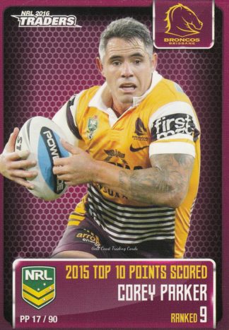 2016 NRL Traders Pieces Of The Puzzle - PP17 Corey Parker Brisbane Broncos