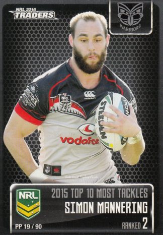2016 NRL Traders Pieces Of The Puzzle - PP19 Simon Mannering Warriors