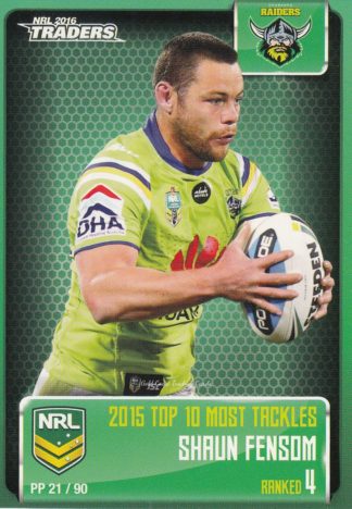 2016 NRL Traders Pieces Of The Puzzle - PP21 Shaun Fensom Canberra Raiders