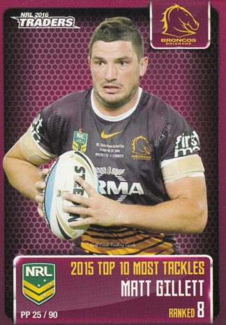 2016 NRL Traders Pieces Of The Puzzle - PP25 Matt Gillett Brisbane Broncos
