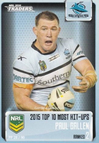 2016 NRL Traders Pieces Of The Puzzle - PP28 Paul Gallen Cronulla Sharks