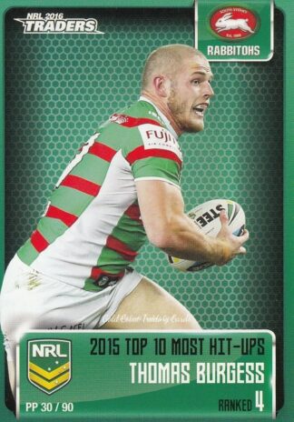 2016 NRL Traders Pieces Of The Puzzle - PP30 Thomas Burgess South Sydney Rabbitohs