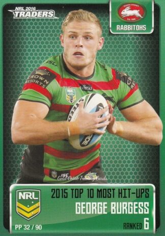 2016 NRL Traders Pieces Of The Puzzle - PP32 George Burgess South Sydney Rabbitohs