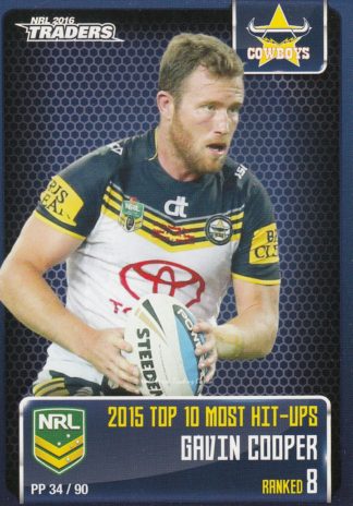2016 NRL Traders Pieces Of The Puzzle - PP34 Gavin Cooper North Qld Cowboys