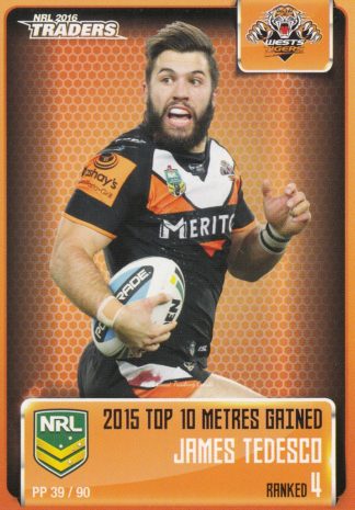 2016 NRL Traders Pieces Of The Puzzle - PP39 James Tedesco Wests Tigers