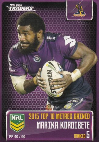 2016 NRL Traders Pieces Of The Puzzle - PP40 Marika Koroibete Melbourne Storm