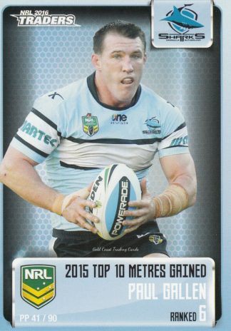 2016 NRL Traders Pieces Of The Puzzle - PP41 Paul Gallen Cronulla Sharks