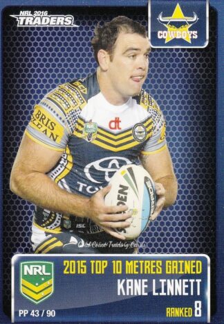 2016 NRL Traders Pieces Of The Puzzle - PP43 Kane Linnett North Qld Cowboys