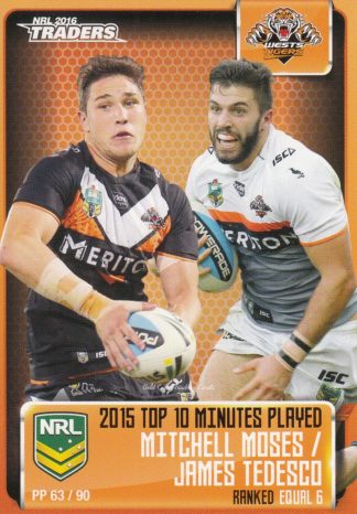 2016 NRL Traders Pieces Of The Puzzle - PP63 Tedesco & Moses Wests Tigers
