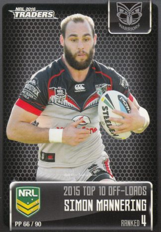 2016 NRL Traders Pieces Of The Puzzle - PP66 Simon Mannering Warriors