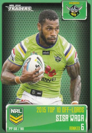 2016 NRL Traders Pieces Of The Puzzle - PP68 Sisa Waqa Canberra Raiders