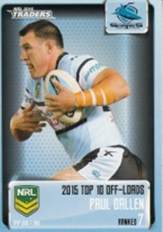 2016 NRL Traders Pieces Of The Puzzle - PP69 Paul Gallen Cronulla Sharks