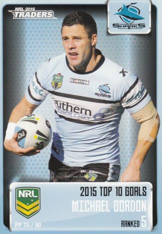 2016 NRL Traders Pieces Of The Puzzle - PP75 Michael Gordon Cronulla Sharks