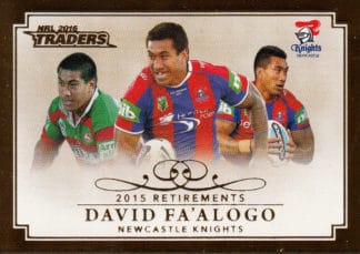 2016 NRL Traders 2015 Retirements - R06 David Fa'alogo Newcastle Knights