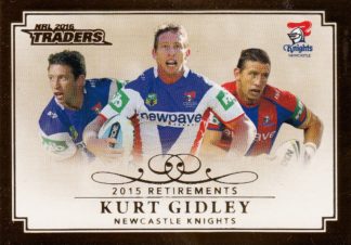 2016 NRL Traders 2015 Retirements - R07 Kurt Gidley Newcastle Knights